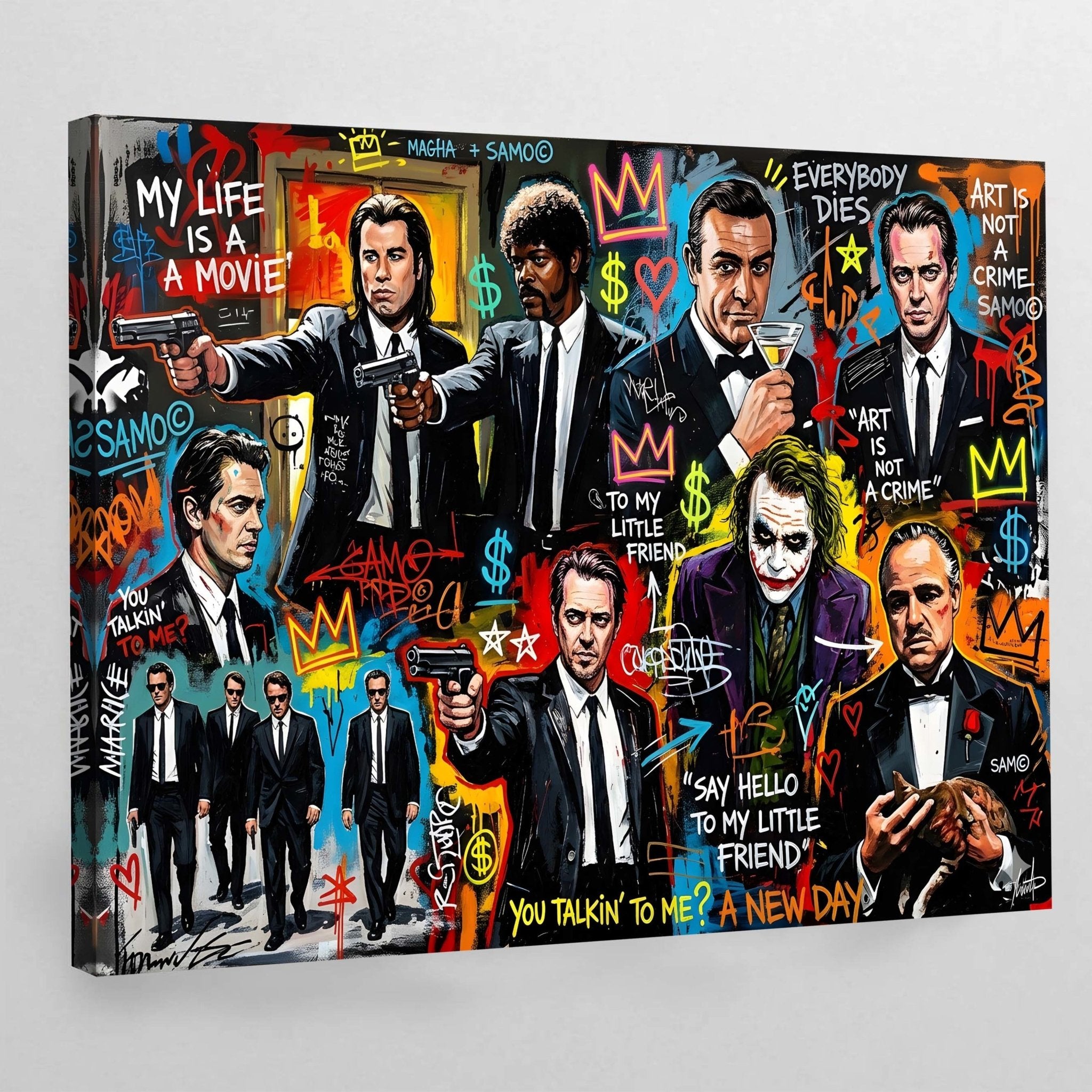 Movie Icons Graffiti Wall Art - Luxury Art Canvas