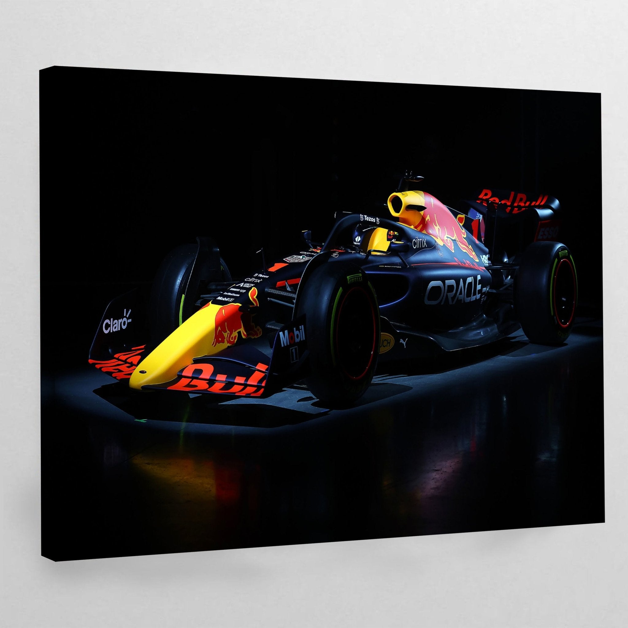 Navy Blue F1 Car Wall Art - Luxury Art Canvas