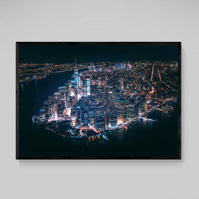 New York By Night Wall Art - Luxury Art Canvas