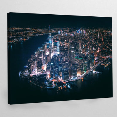 New York By Night Wall Art - Luxury Art Canvas