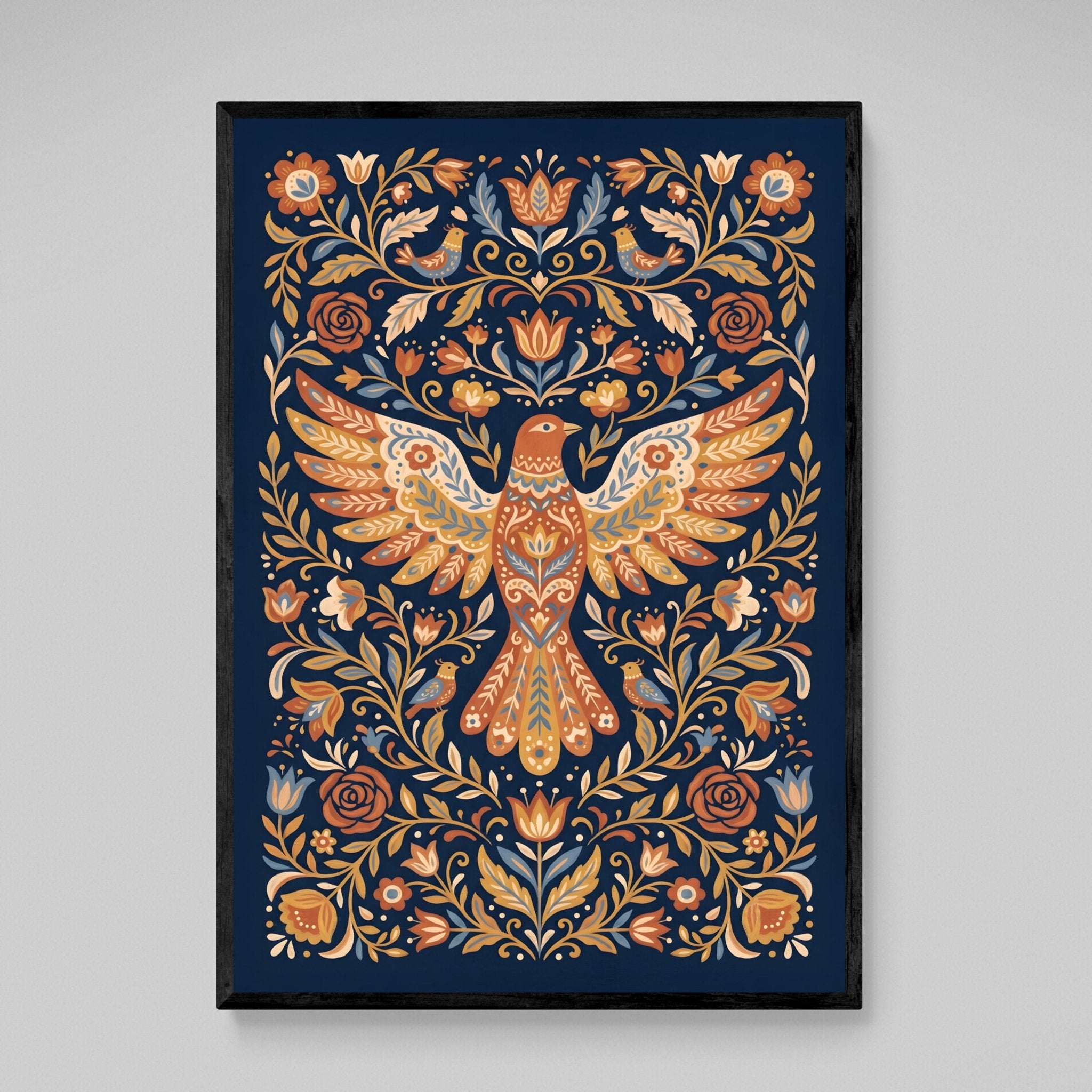 Nordic Bird Scandinavian Wall Art - Luxury Art Canvas
