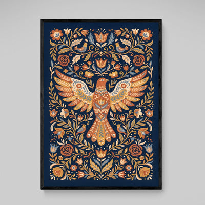 Nordic Bird Scandinavian Wall Art - Luxury Art Canvas