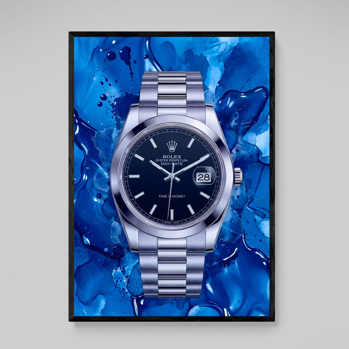 Ocean Blue Rolex Wall Art - Luxury Art Canvas