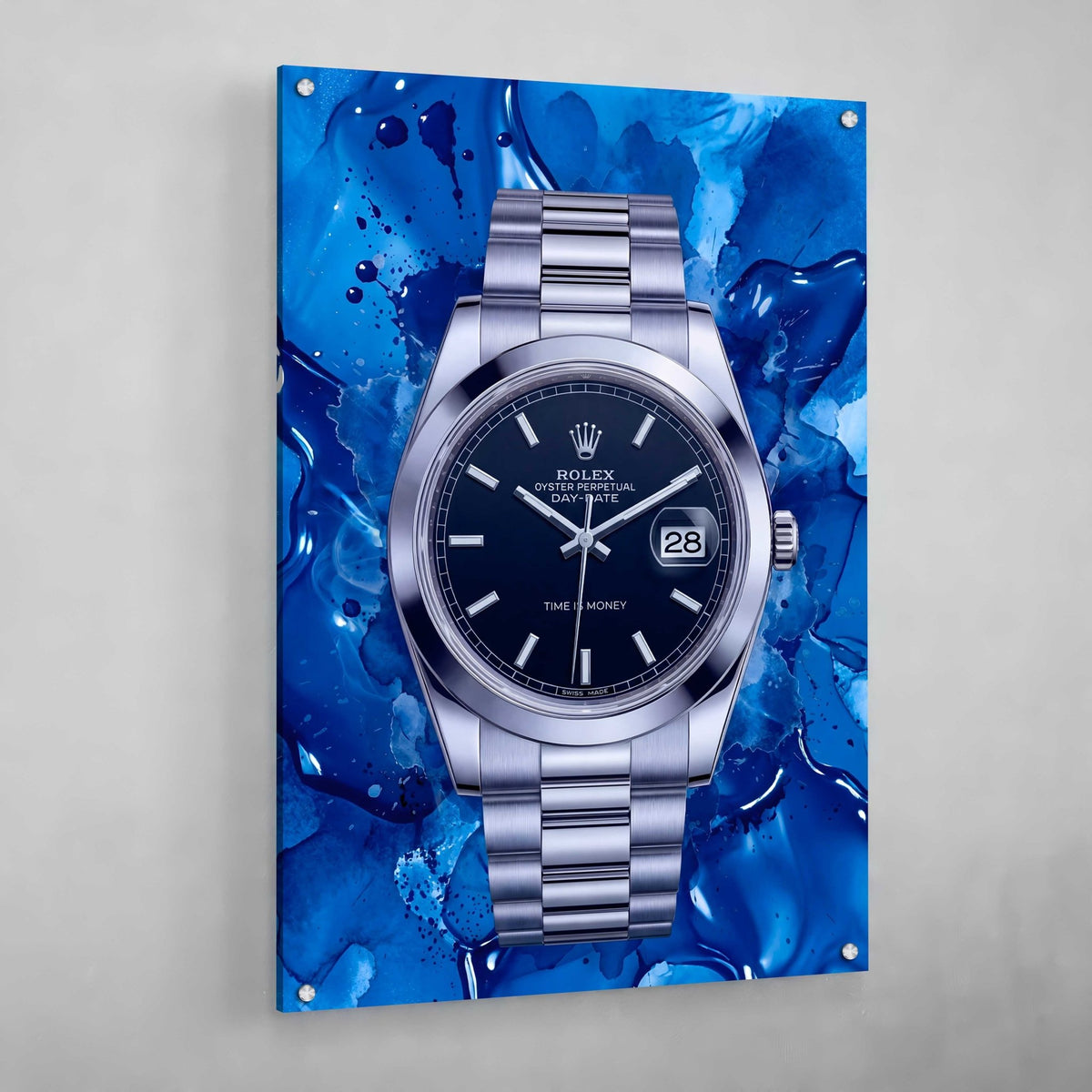 Ocean Blue Rolex Wall Art - Luxury Art Canvas