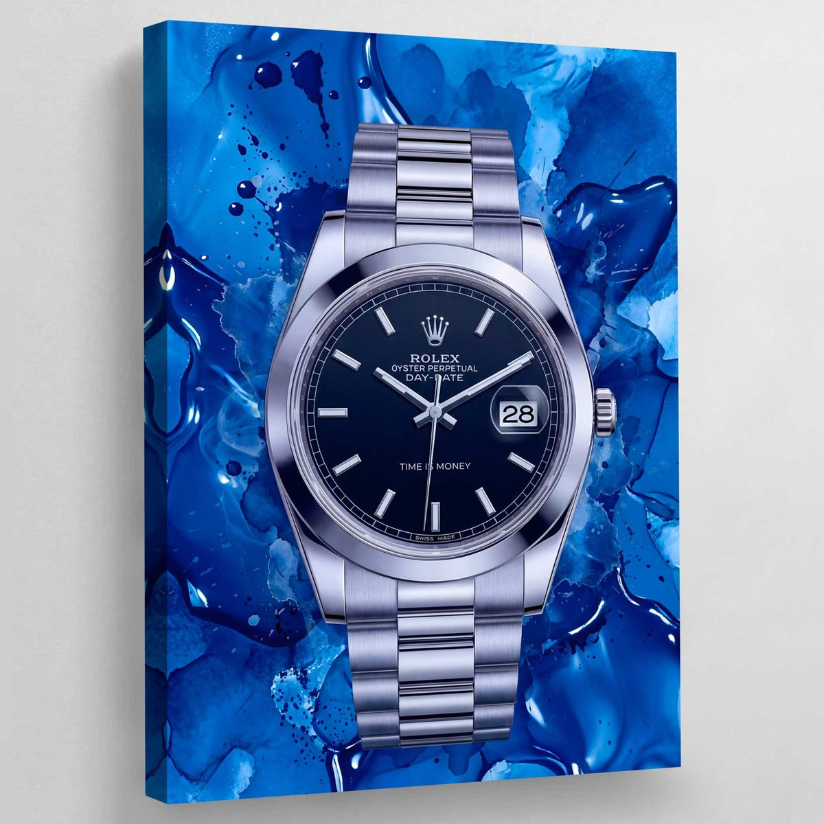 Ocean Blue Rolex Wall Art - Luxury Art Canvas