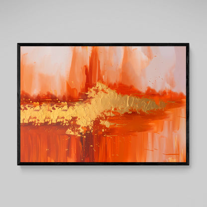 Orange Abstract Canvas - Luxury Art Canvas