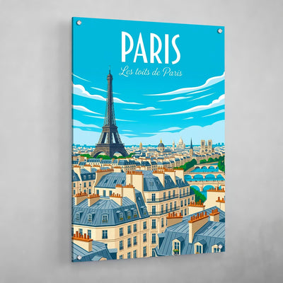 Paris Skyline Wall Art - Luxury Art Canvas