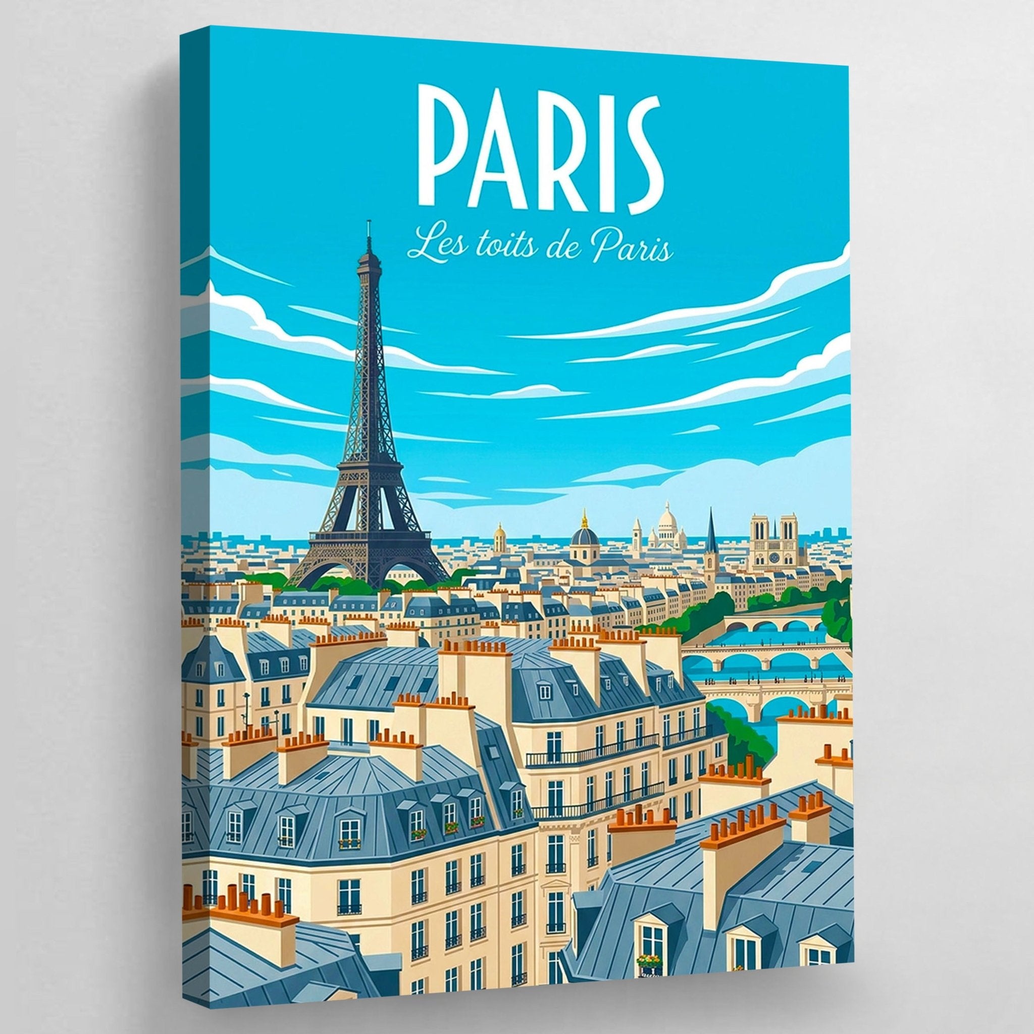 Paris Skyline Wall Art - Luxury Art Canvas