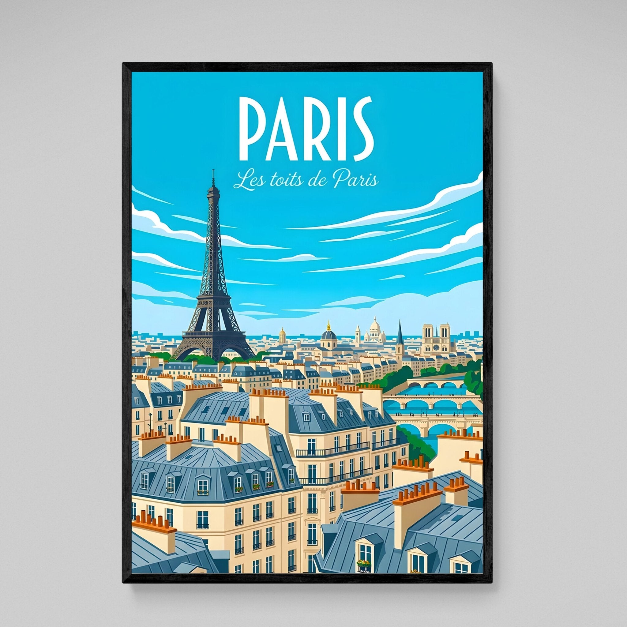 Paris Skyline Wall Art - Luxury Art Canvas