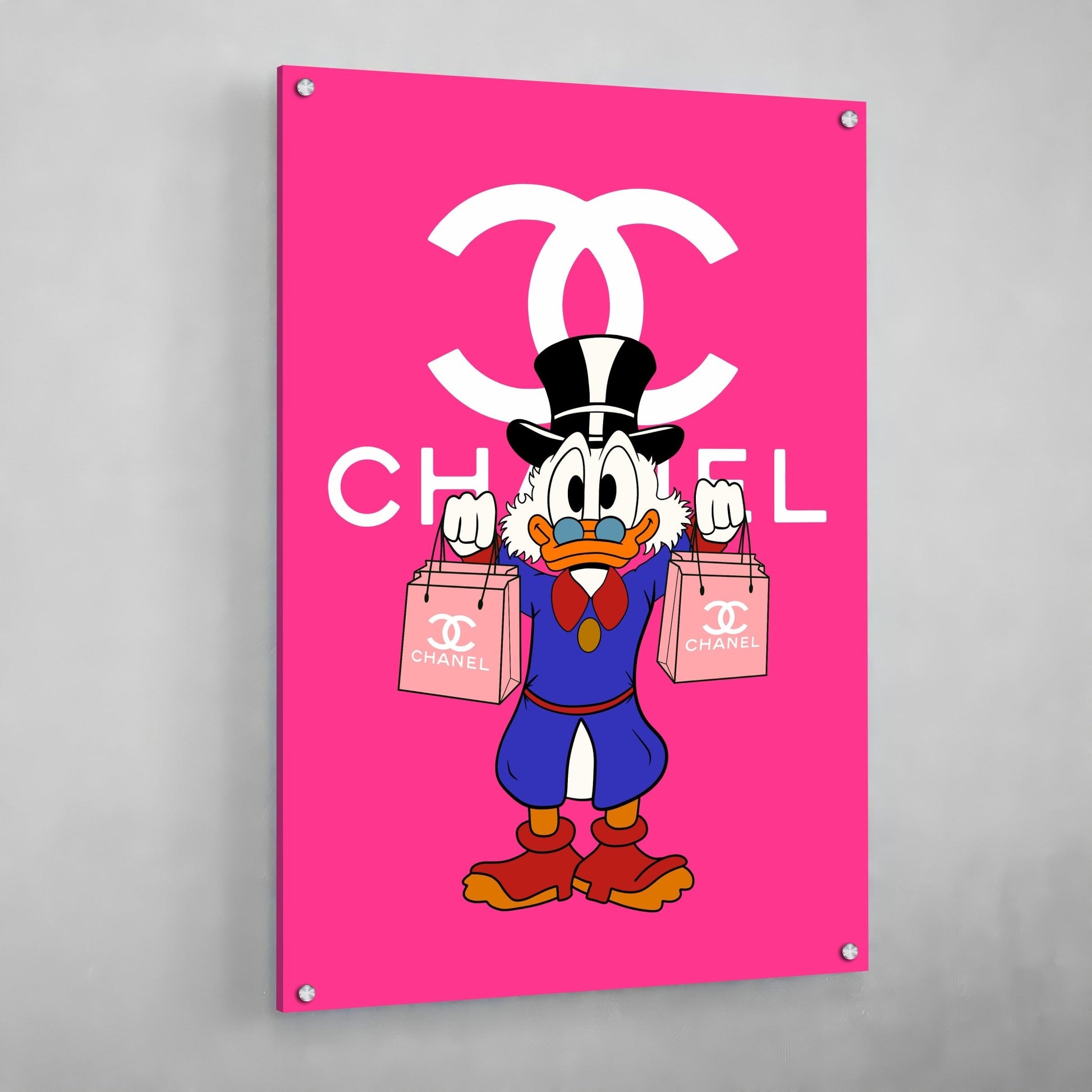 Pink Chanel Canvas Wall Art - Luxury Art Canvas