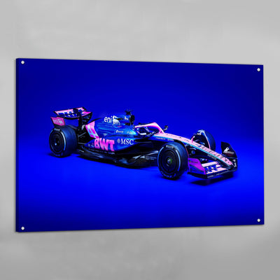 Pink F1 Car Wall Art - Luxury Art Canvas