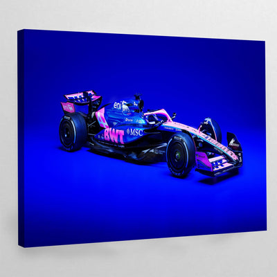 Pink F1 Car Wall Art - Luxury Art Canvas