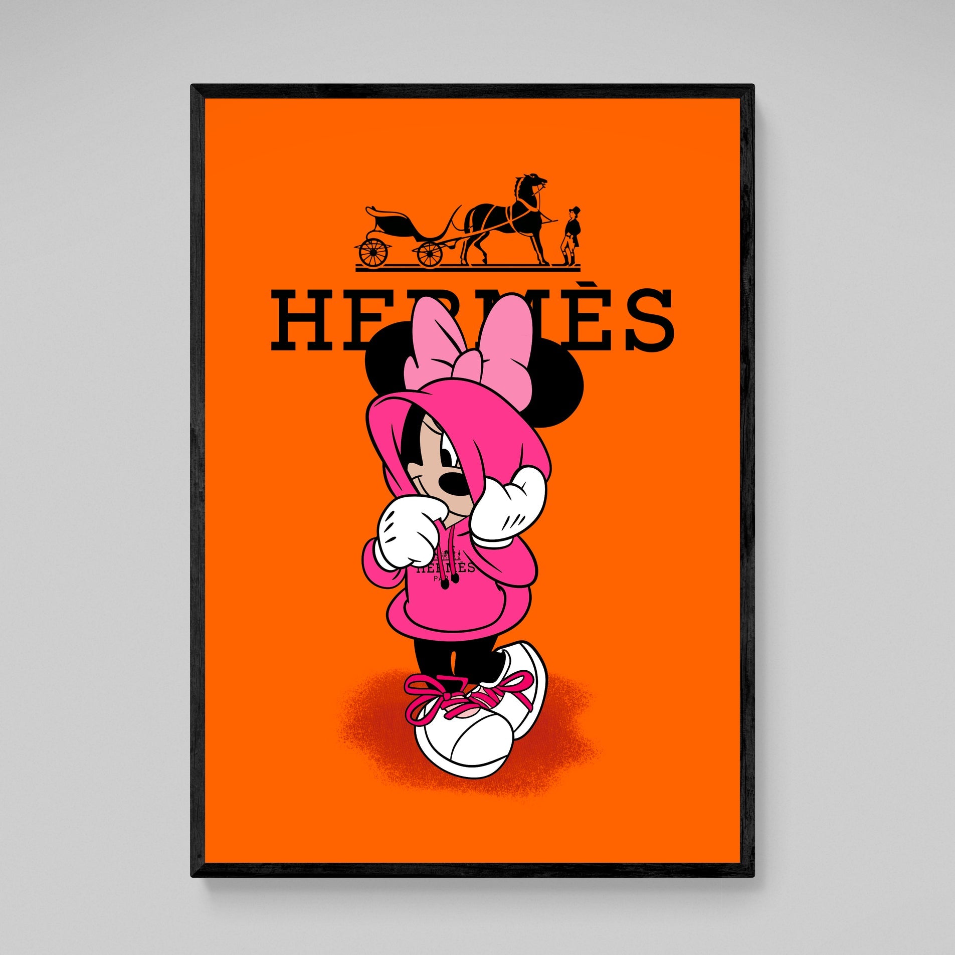 Pink Hermes Wall Art - Luxury Art Canvas