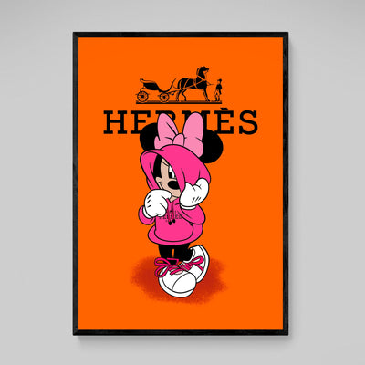 Pink Hermes Wall Art - Luxury Art Canvas