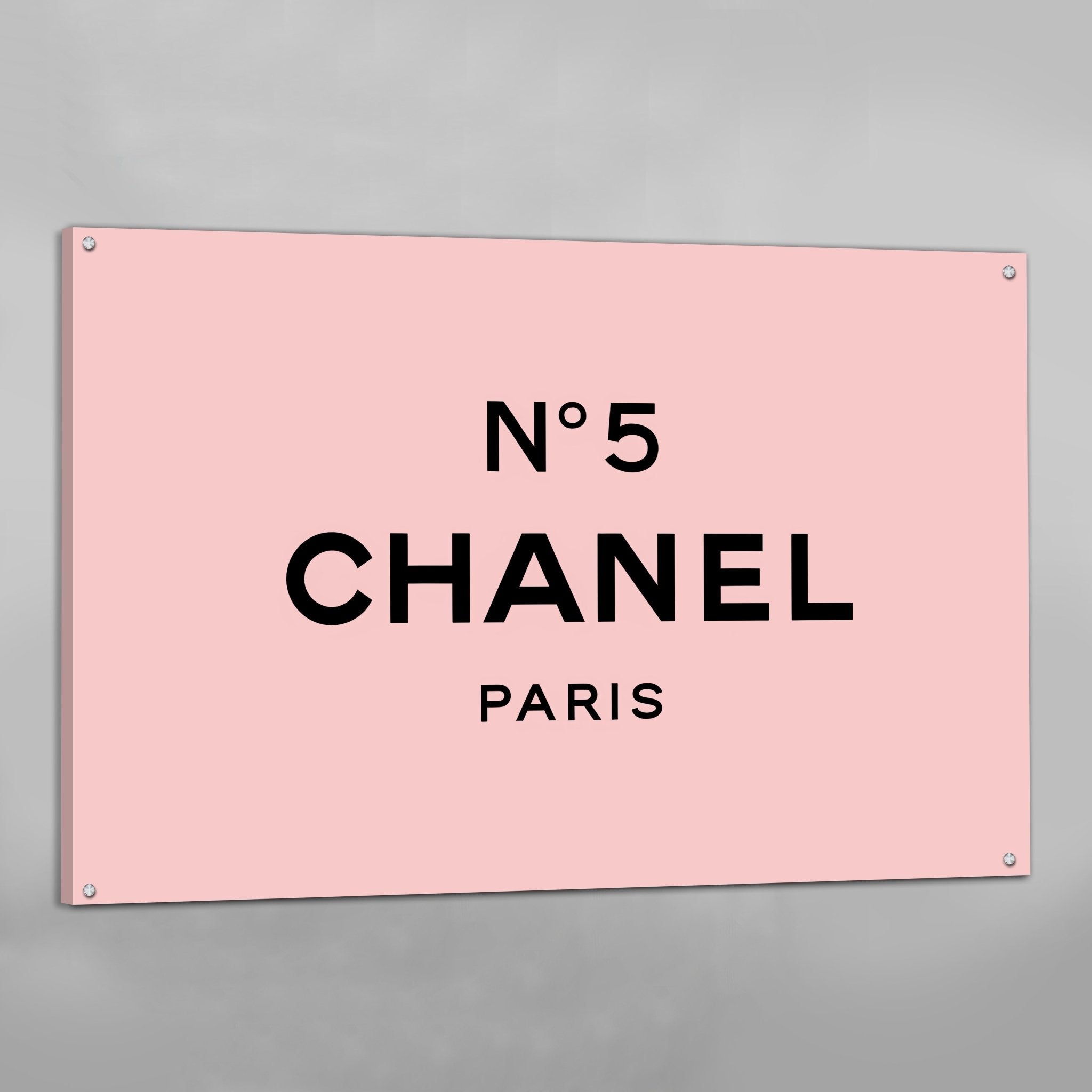 Pink N°5 Chanel Wall Art - Luxury Art Canvas