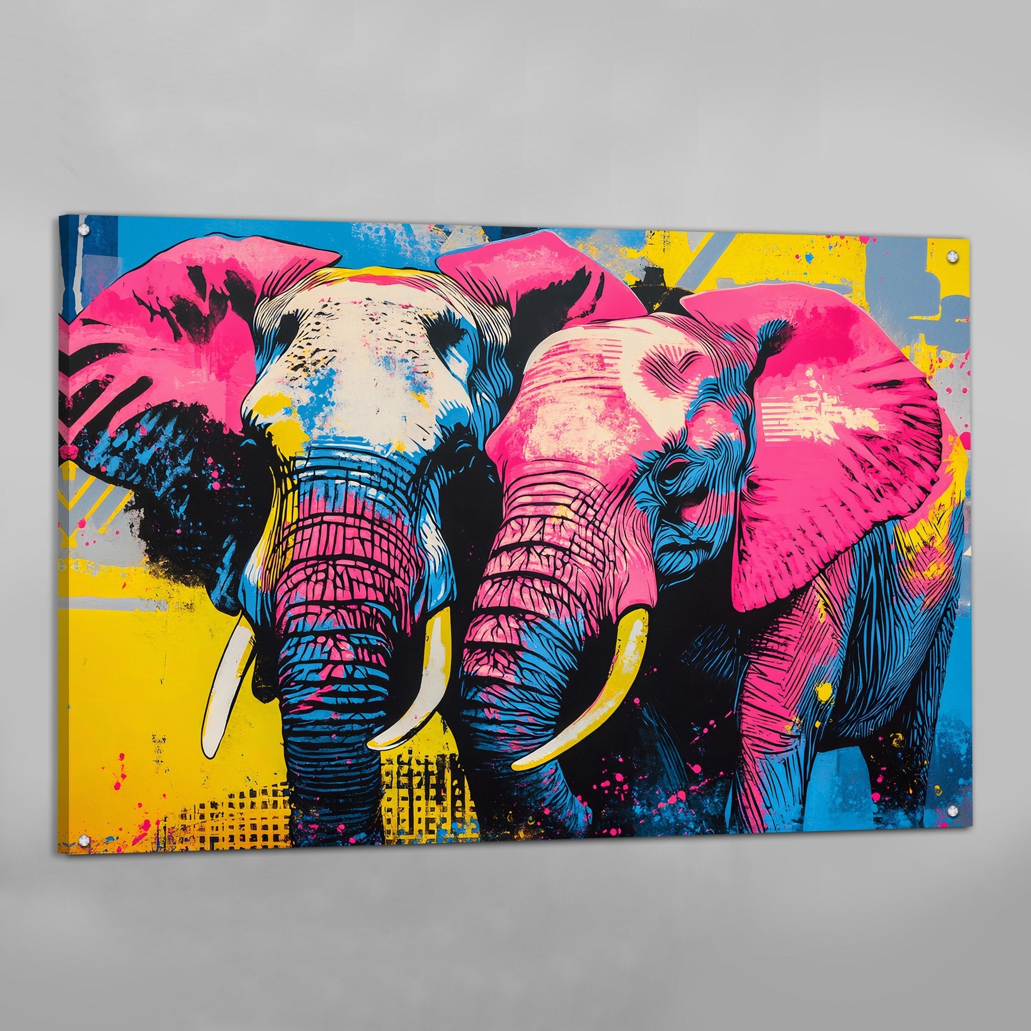 Pop Art Elephant Canvas - Luxury Art Canvas