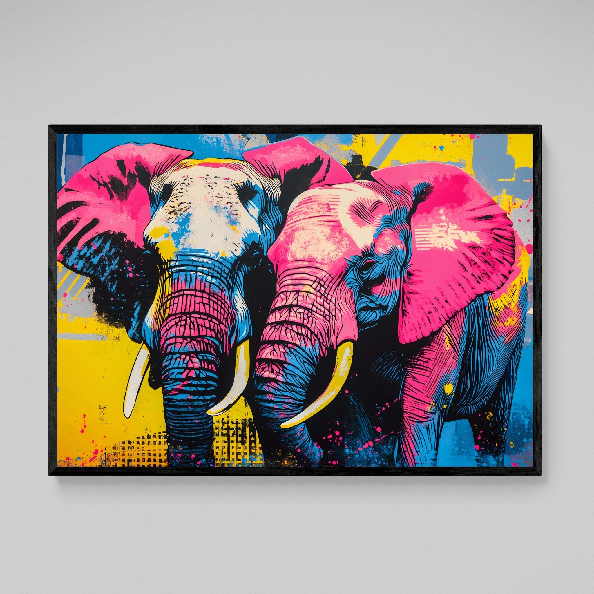 Pop Art Elephant Canvas - Luxury Art Canvas