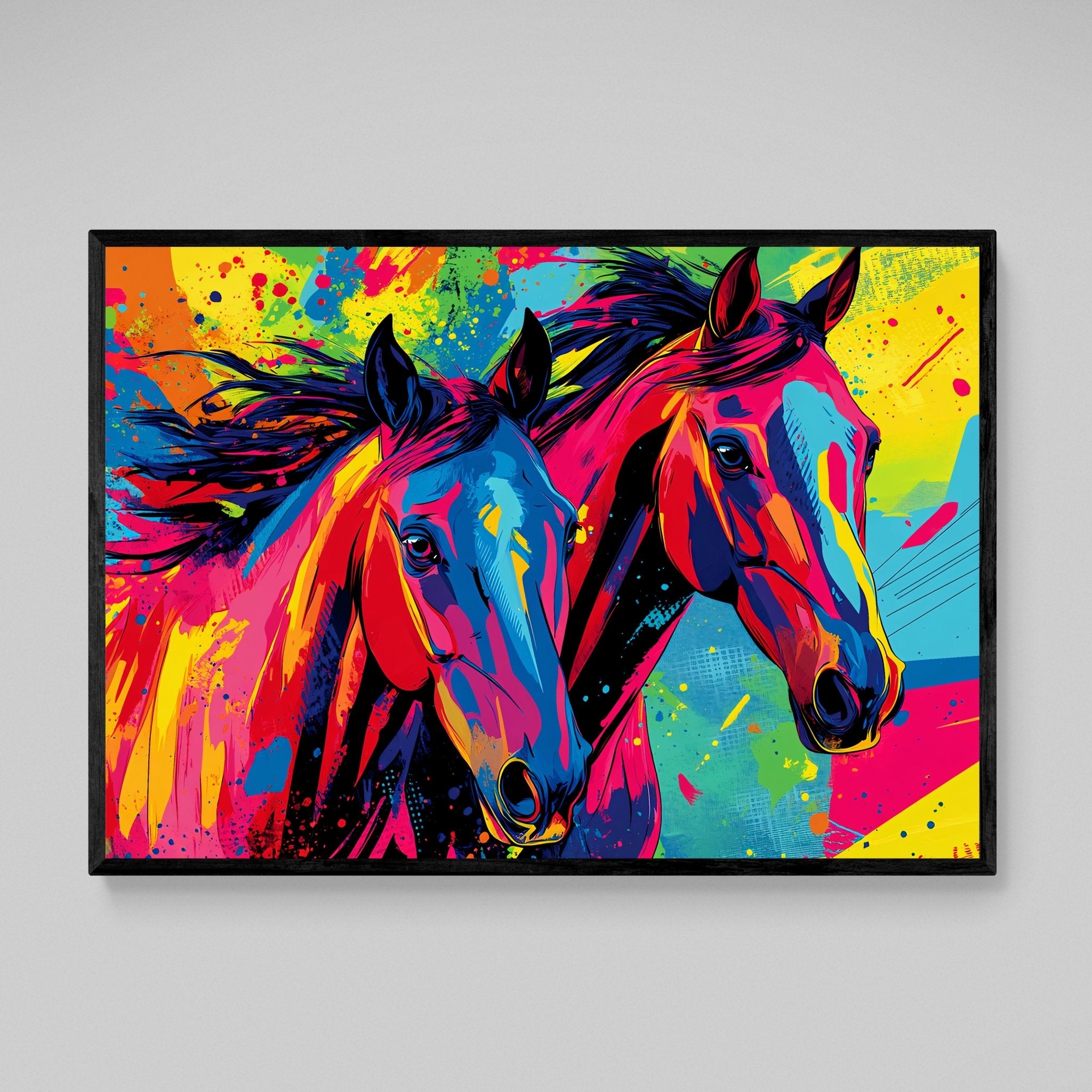 Pop Art Horse Wall Art - Luxury Art Canvas