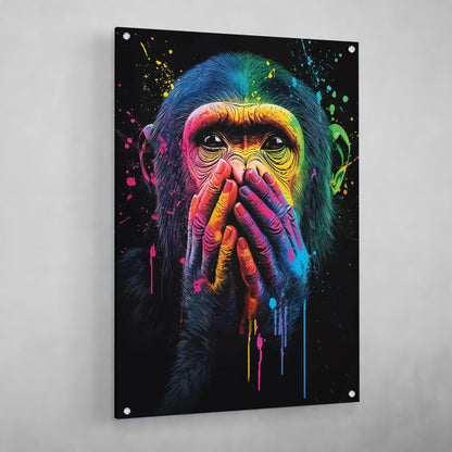 Pop Art Monkey Canvas Art - Luxury Art Canvas