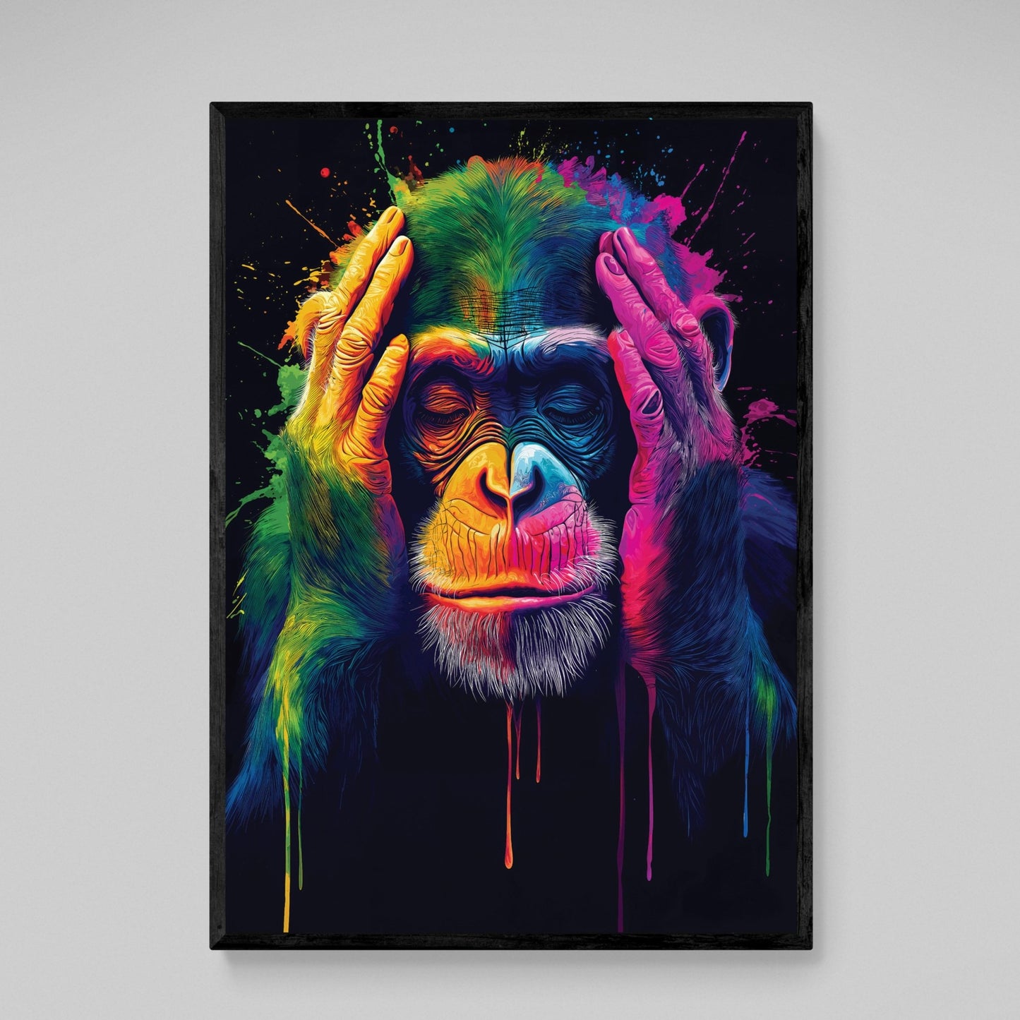 Pop Art Monkey Canvas Wall Art - Luxury Art Canvas
