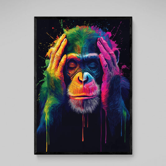 Pop Art Monkey Canvas Wall Art - Luxury Art Canvas