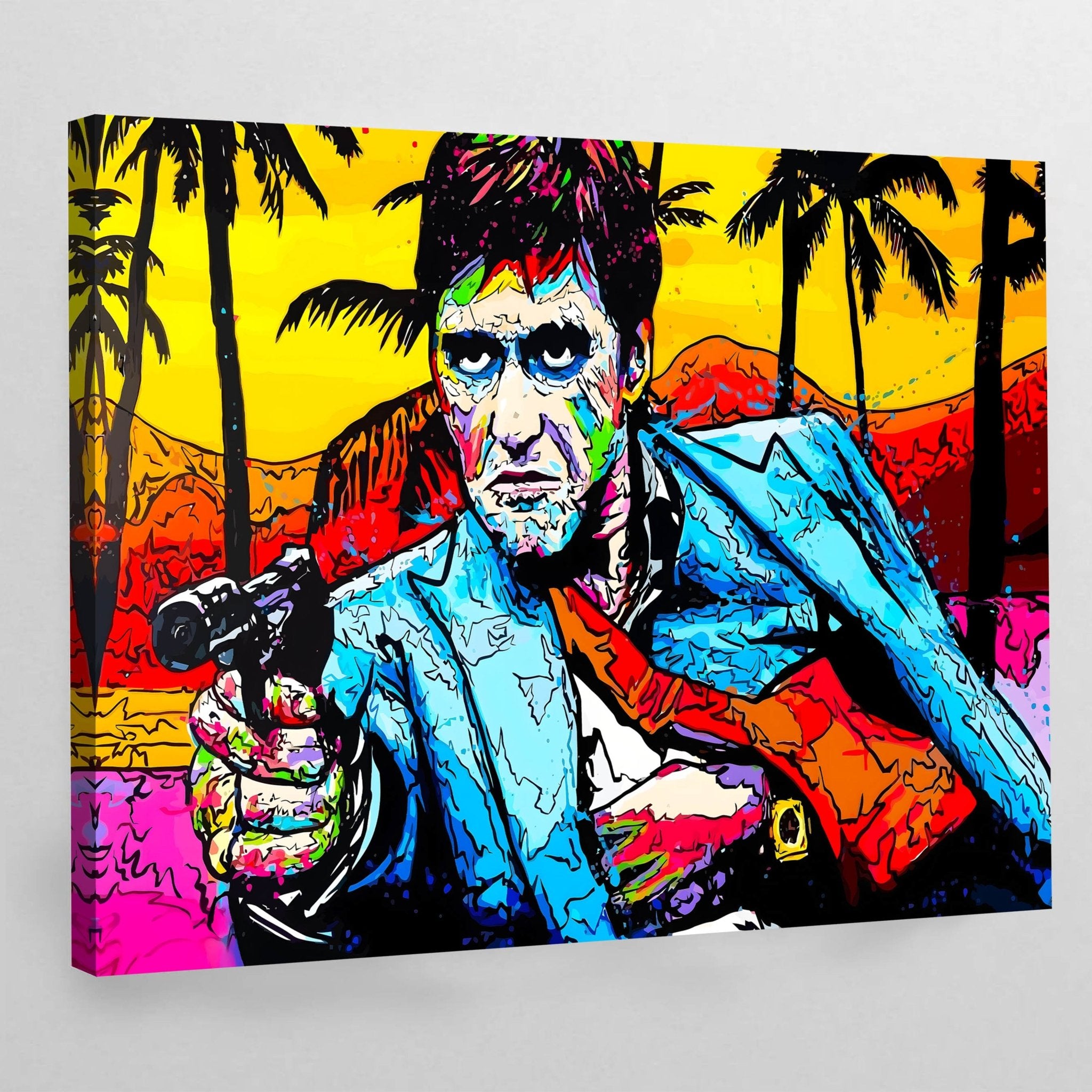 Pop Art Scarface Wall Art - Luxury Art Canvas