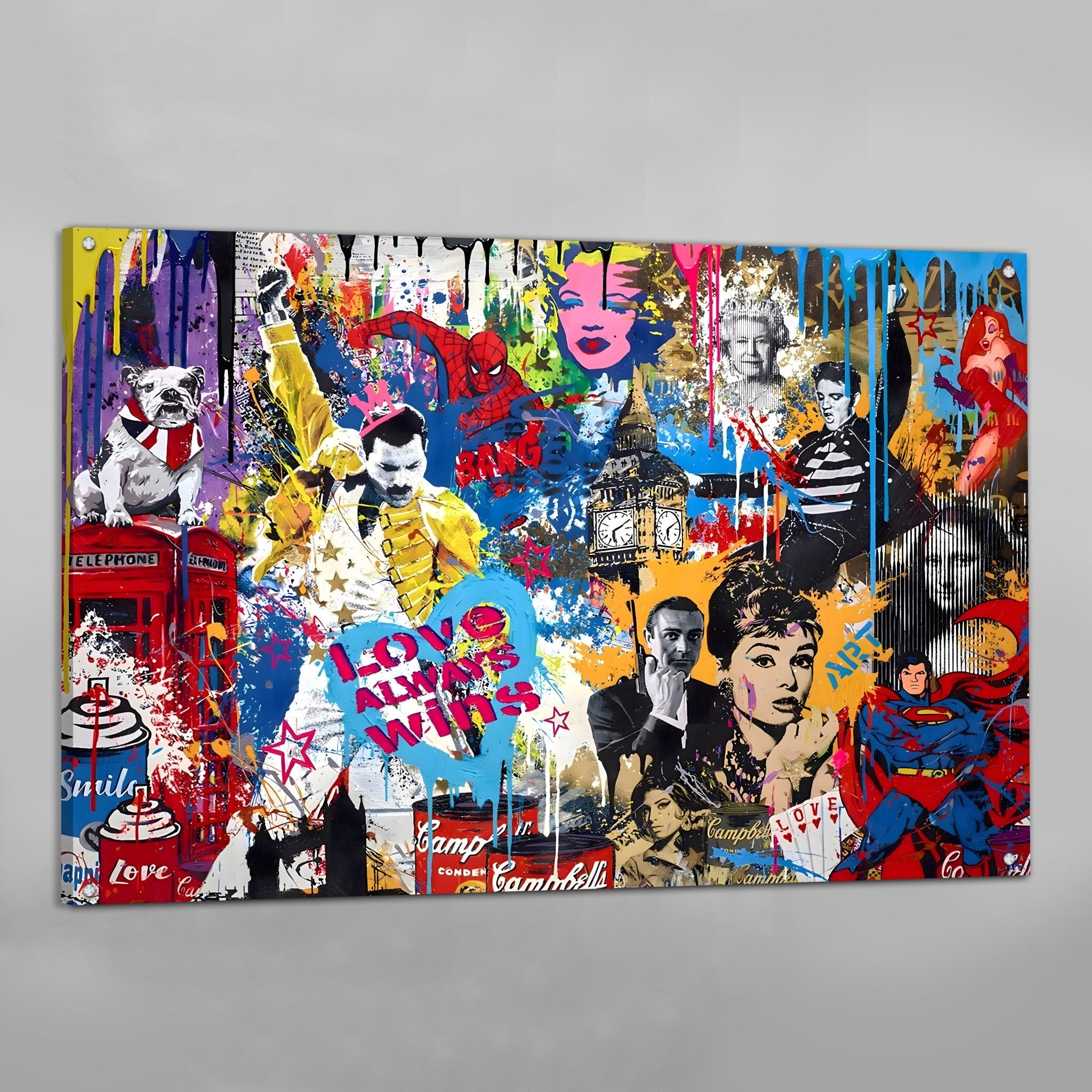 Pop Culture Graffiti Canvas Wall Art - Luxury Art Canvas