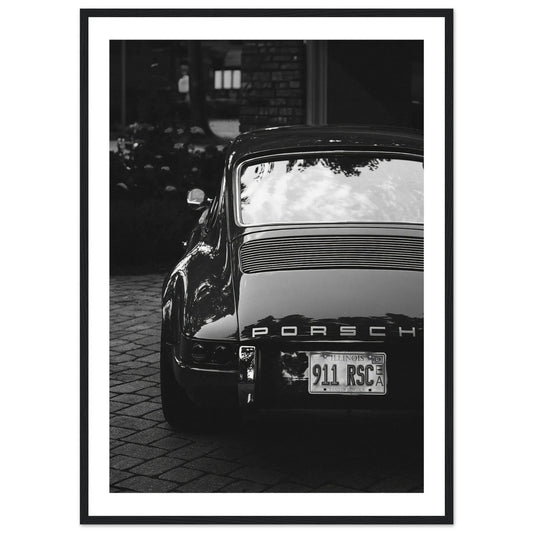 Porsche Black and White Photography Wall Art - Luxury Art Canvas