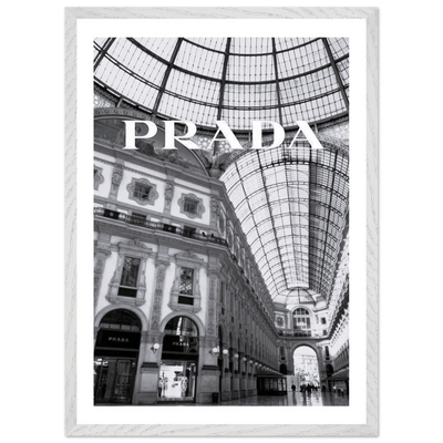 Prada Milan Black and White Wall Art - Luxury Art Canvas