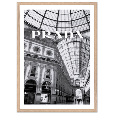 Prada Milan Black and White Wall Art - Luxury Art Canvas