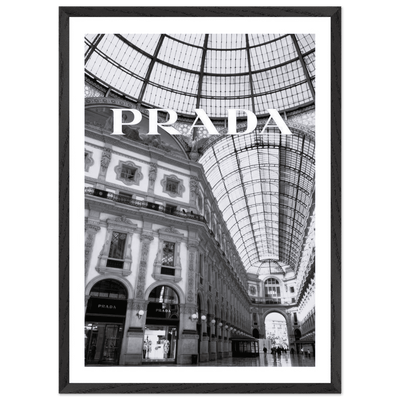 Prada Milan Black and White Wall Art - Luxury Art Canvas