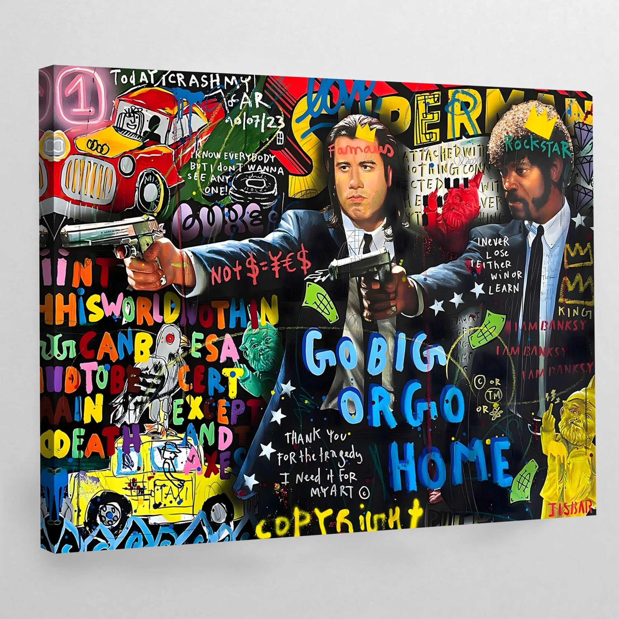 Pulp Fiction Graffiti Wall Art - Luxury Art Canvas