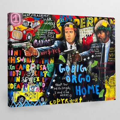 Pulp Fiction Graffiti Wall Art - Luxury Art Canvas