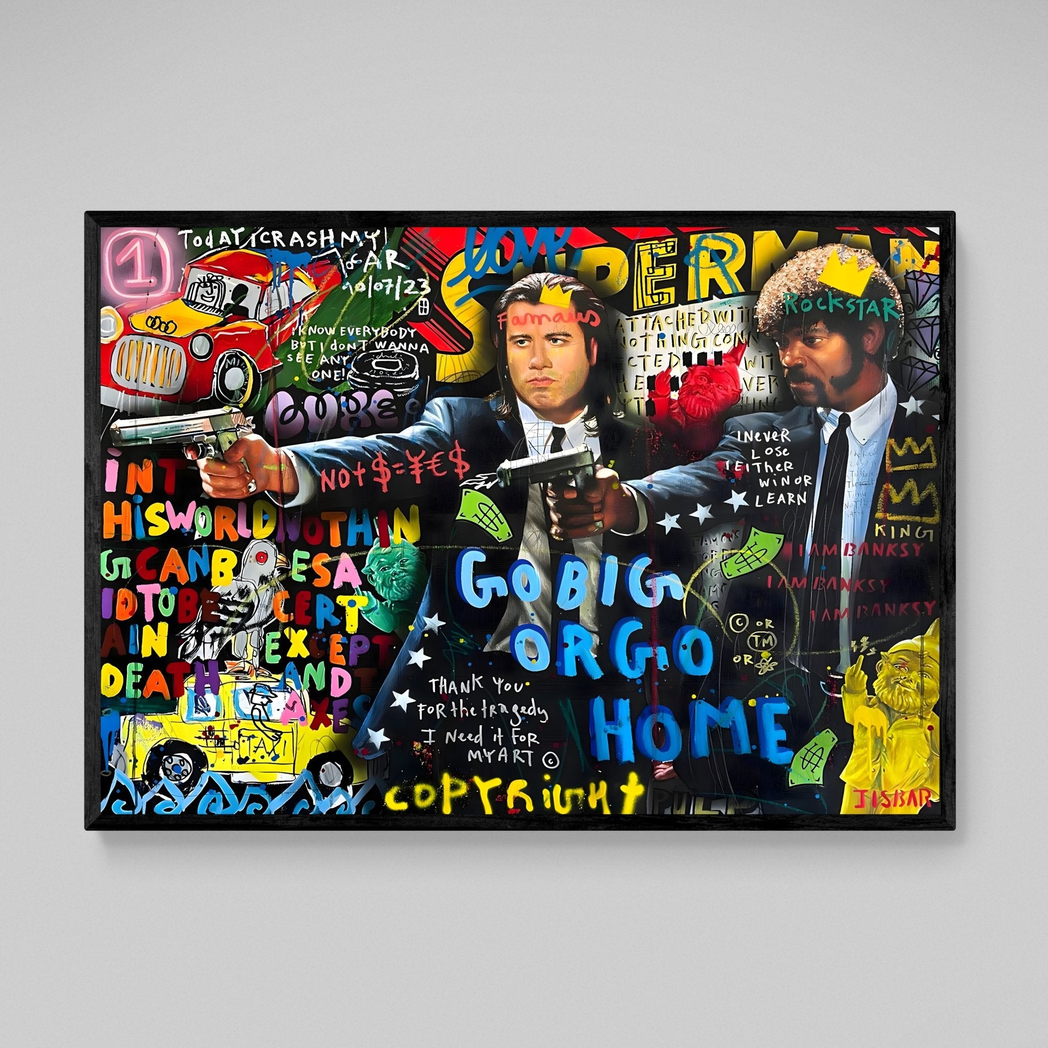 Pulp Fiction Graffiti Wall Art - Luxury Art Canvas