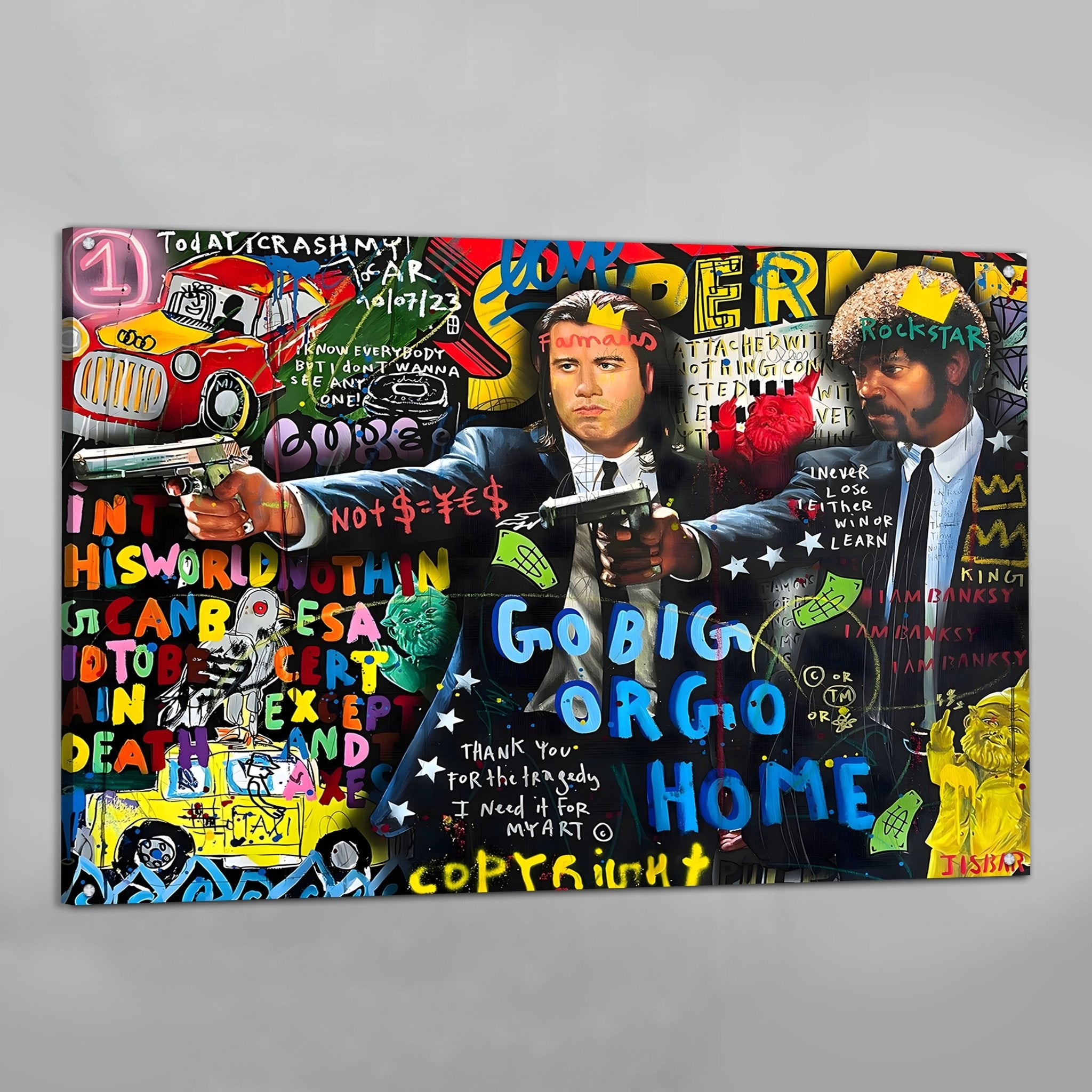 Pulp Fiction Graffiti Wall Art - Luxury Art Canvas