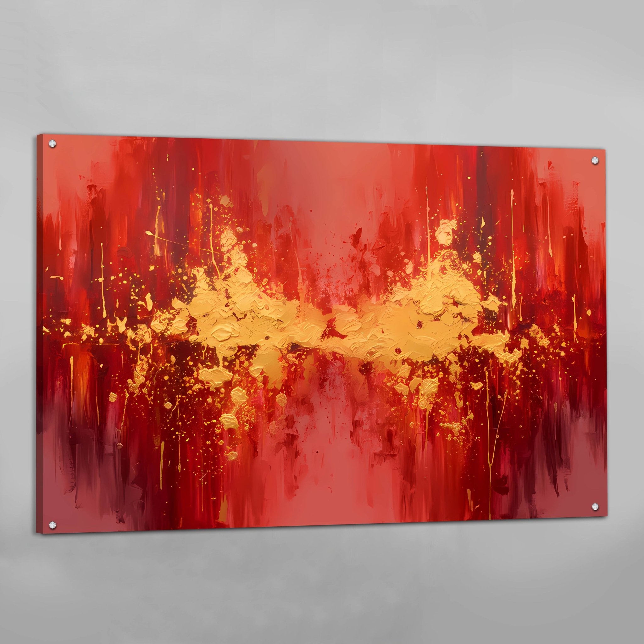 Red Abstract Canvas - Luxury Art Canvas