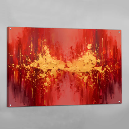Red Abstract Canvas - Luxury Art Canvas