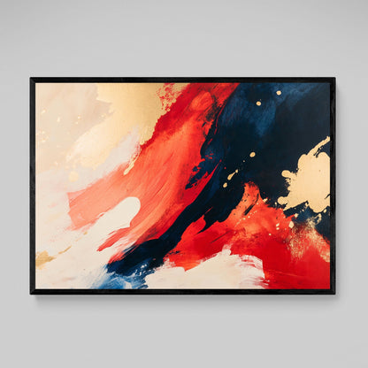 Red Abstract Wall Art - Luxury Art Canvas