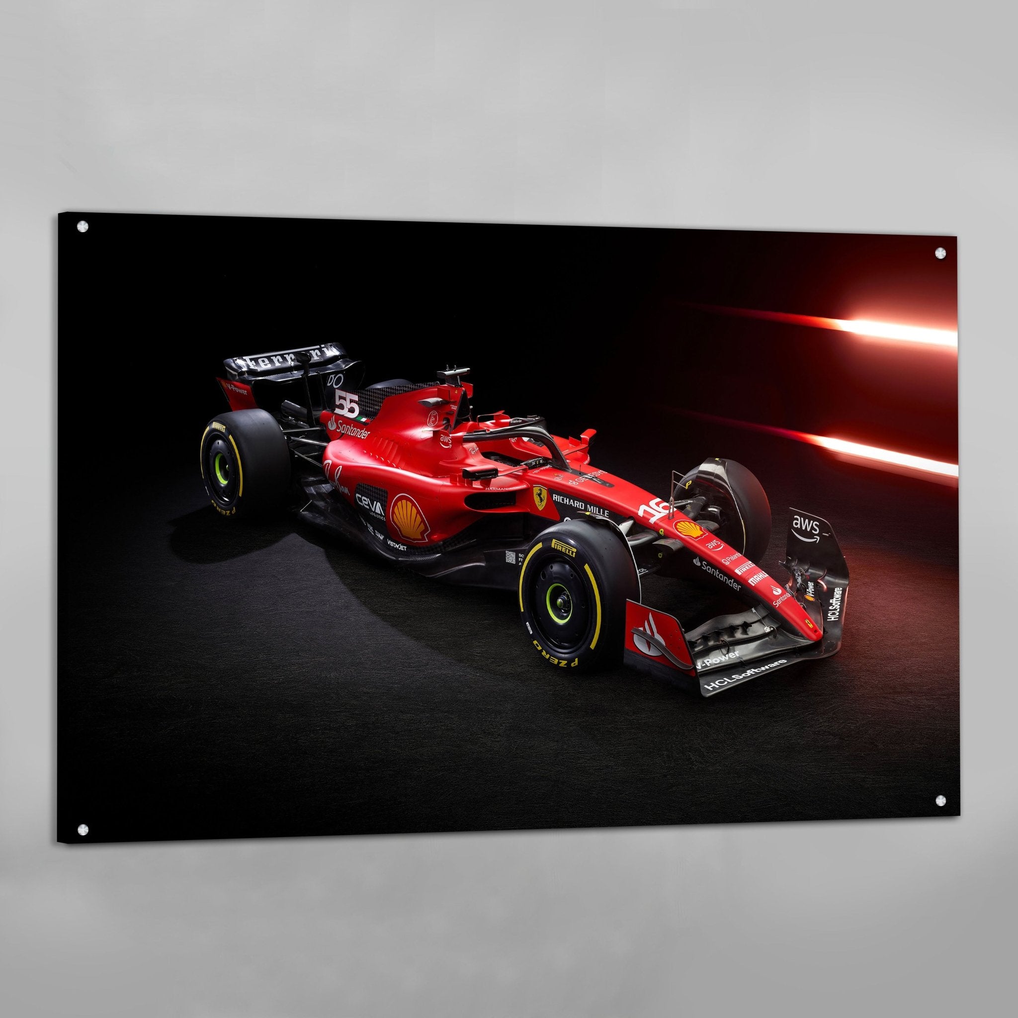 Red F1 Car Canvas Wall Art - Luxury Art Canvas
