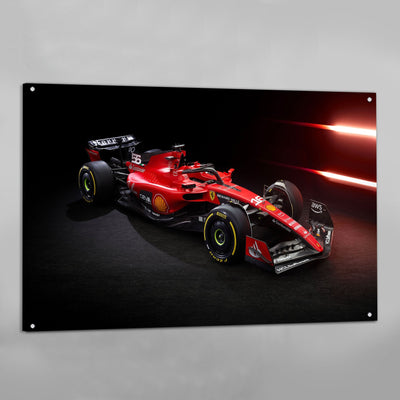 Red F1 Car Canvas Wall Art - Luxury Art Canvas