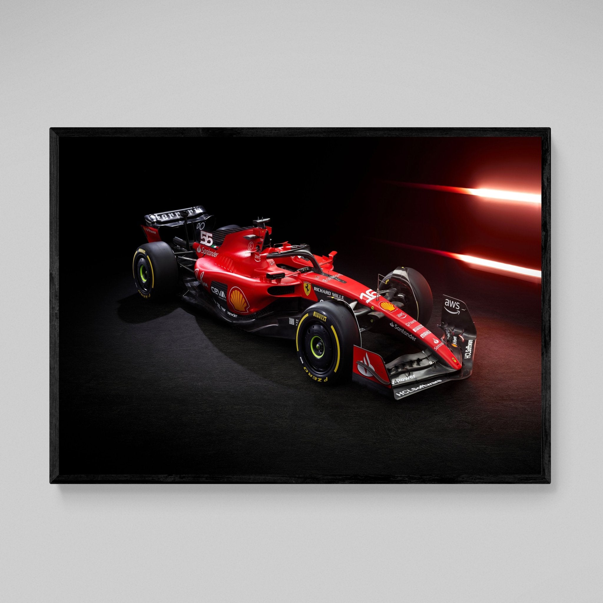 Red F1 Car Canvas Wall Art - Luxury Art Canvas