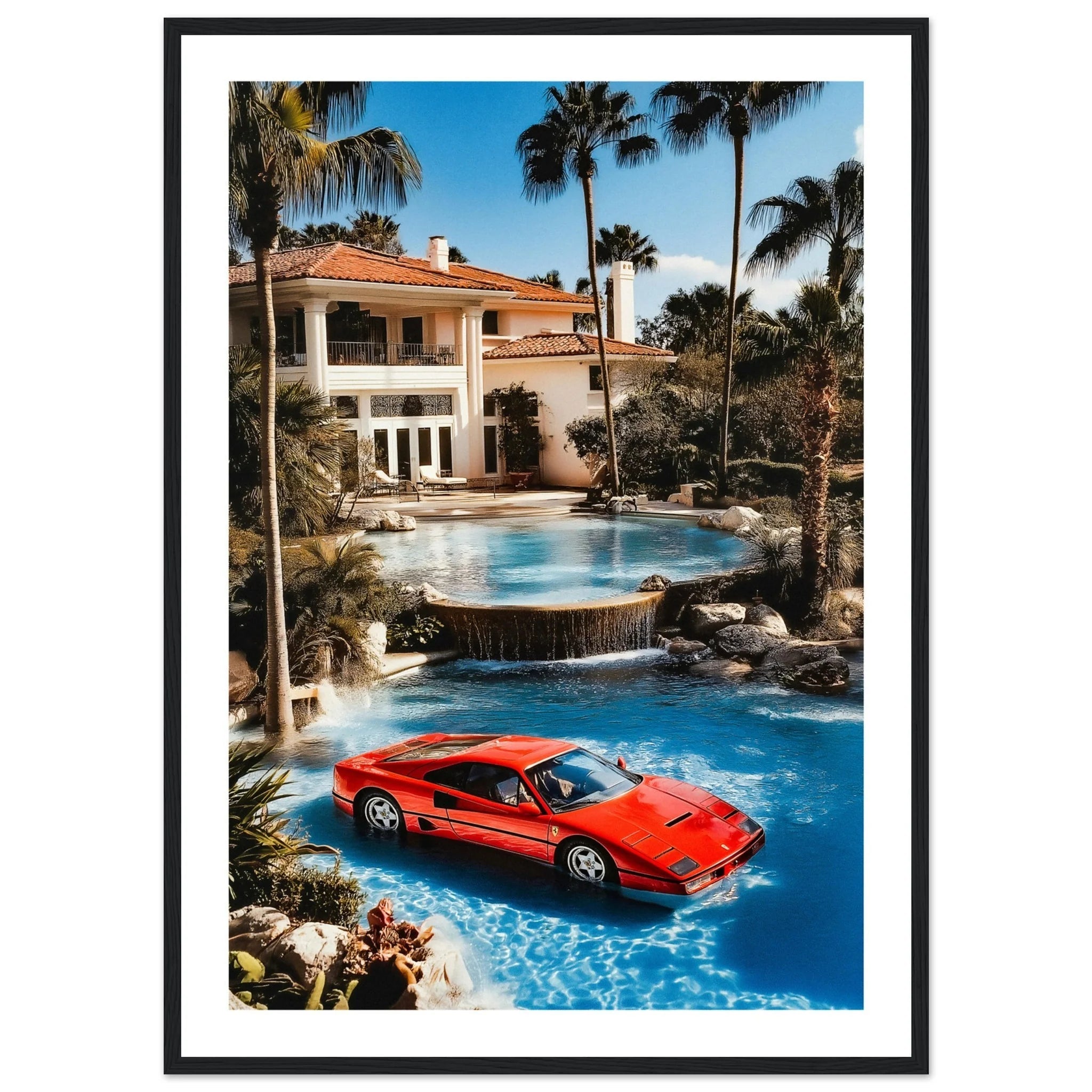 Red Car Photography Wall Art - Luxury Art Canvas