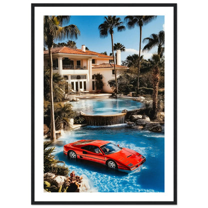 Red Ferrari Photography Wall Art - Luxury Art Canvas