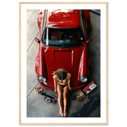 Red Porsche 911 Photography Wall Art - Luxury Art Canvas