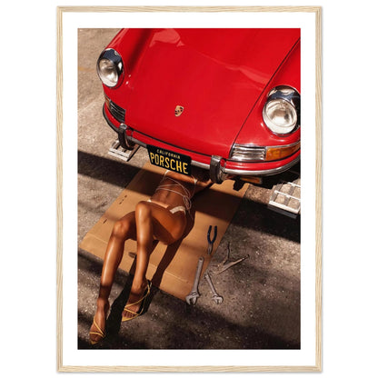 Red Porsche Photography Wall Art - Luxury Art Canvas