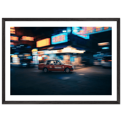 Red Taxi Hong Kong Photography Wall Art - Luxury Art Canvas