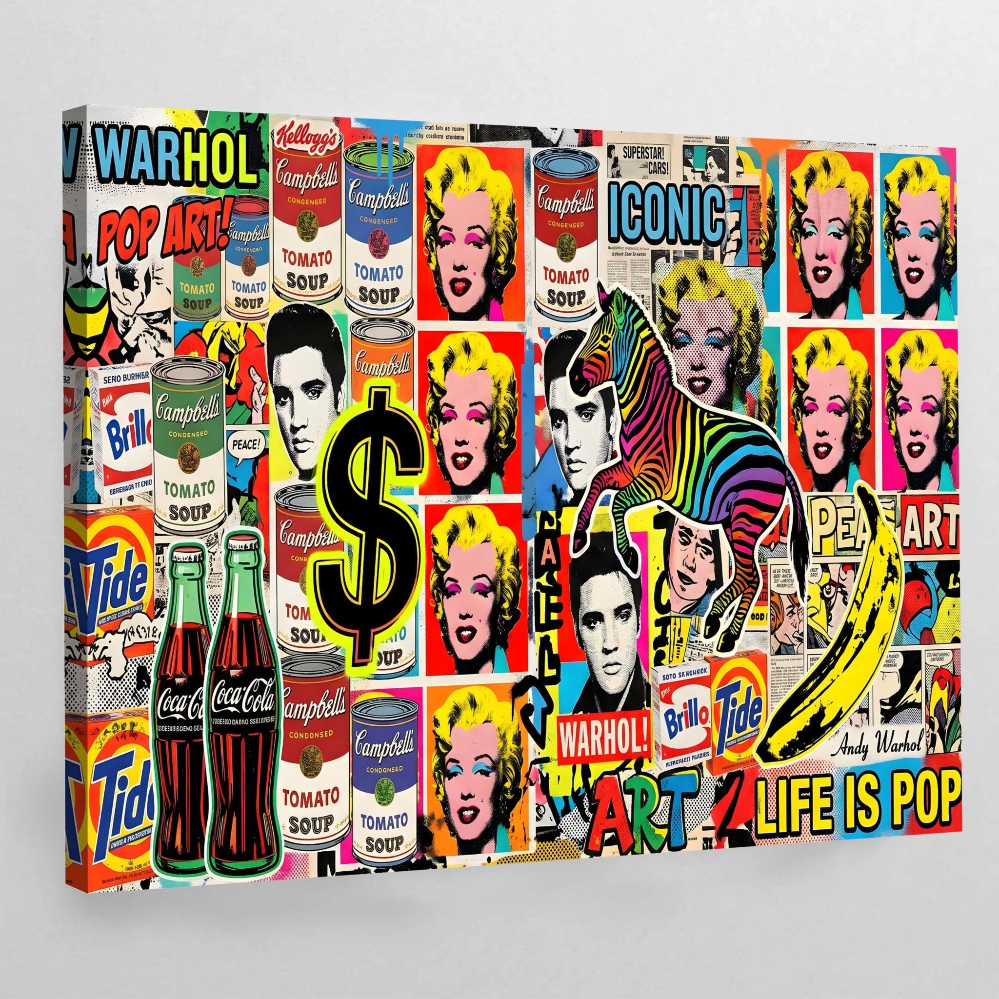 Retro Pop Culture Wall Art - Luxury Art Canvas