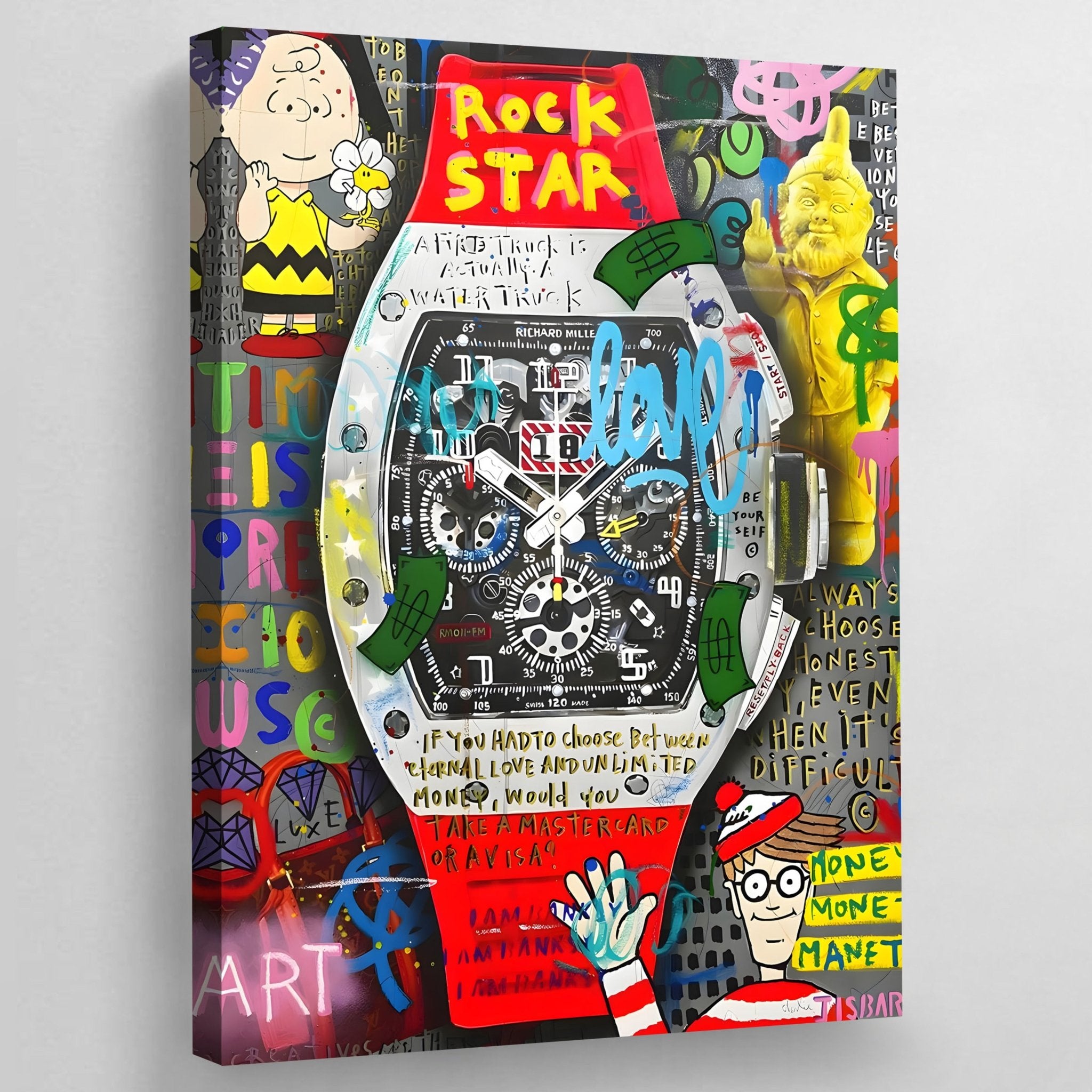 Richard Mille Graffiti Wall Art - Luxury Art Canvas
