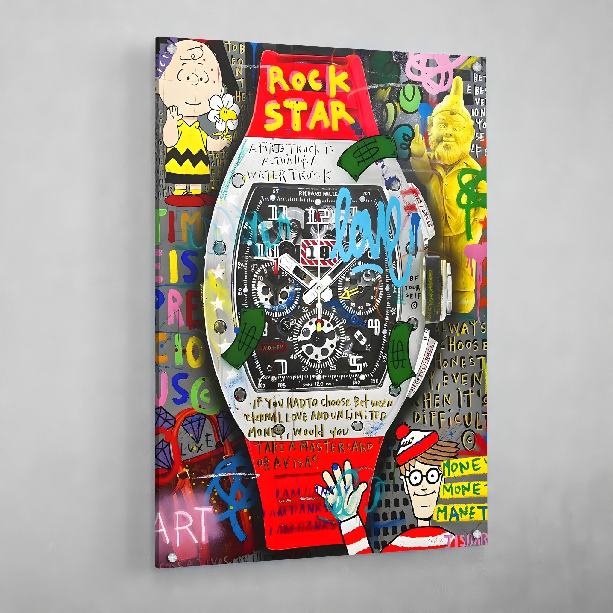 Richard Mille Graffiti Wall Art - Luxury Art Canvas