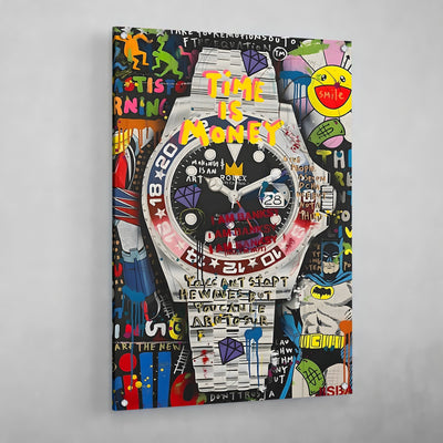 Rolex Graffiti Wall Art - Luxury Art Canvas